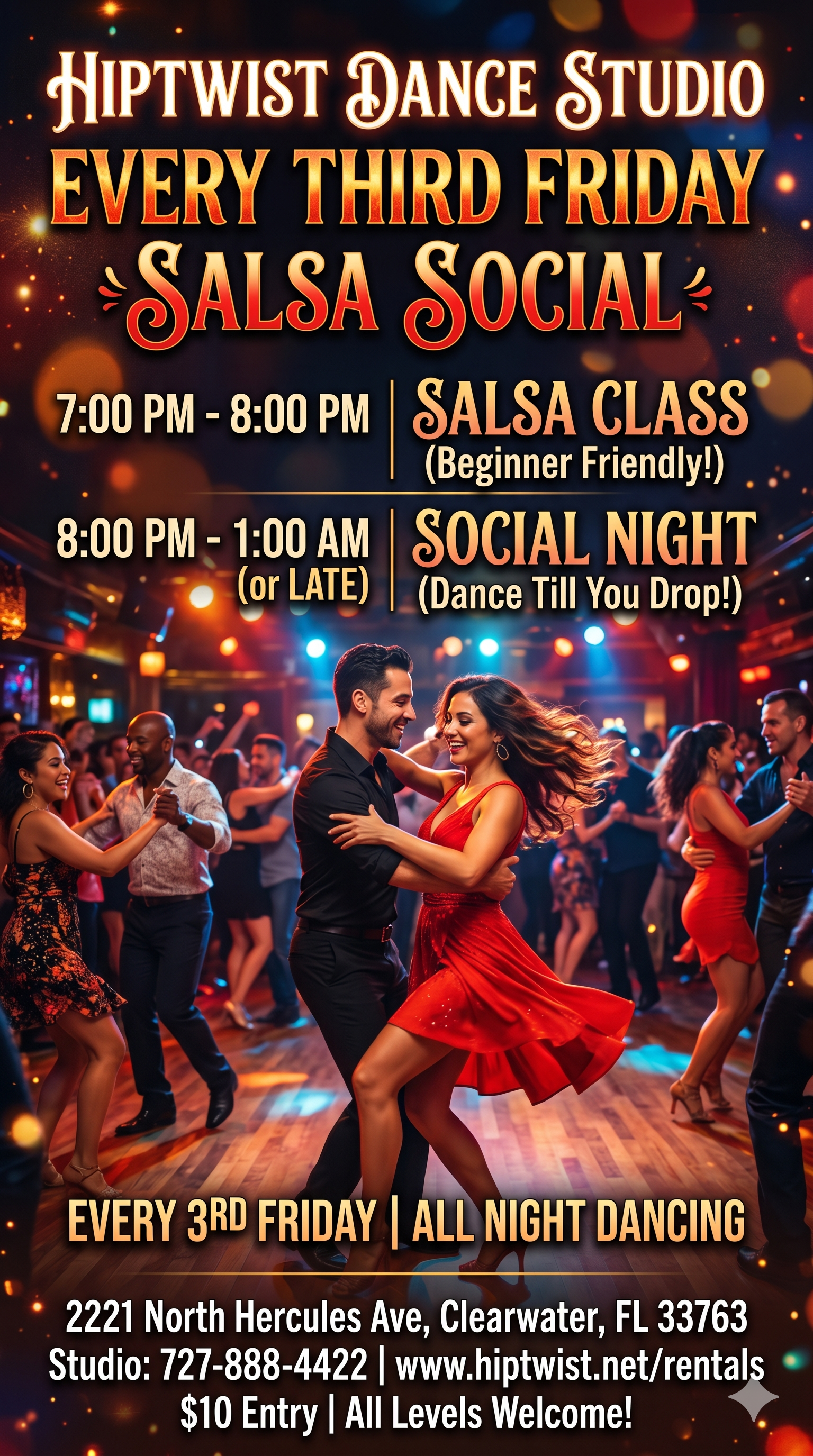 3 Friday Salsa Poster